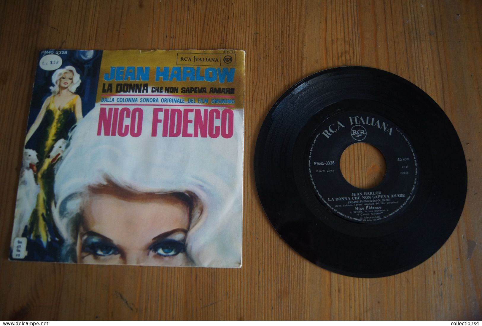 NICO FIDENCO JEAN HARLOW LA DONNA CHE NON SAPEVA AMARE SP ITALIEN 1965 - Autres - Musique Italienne