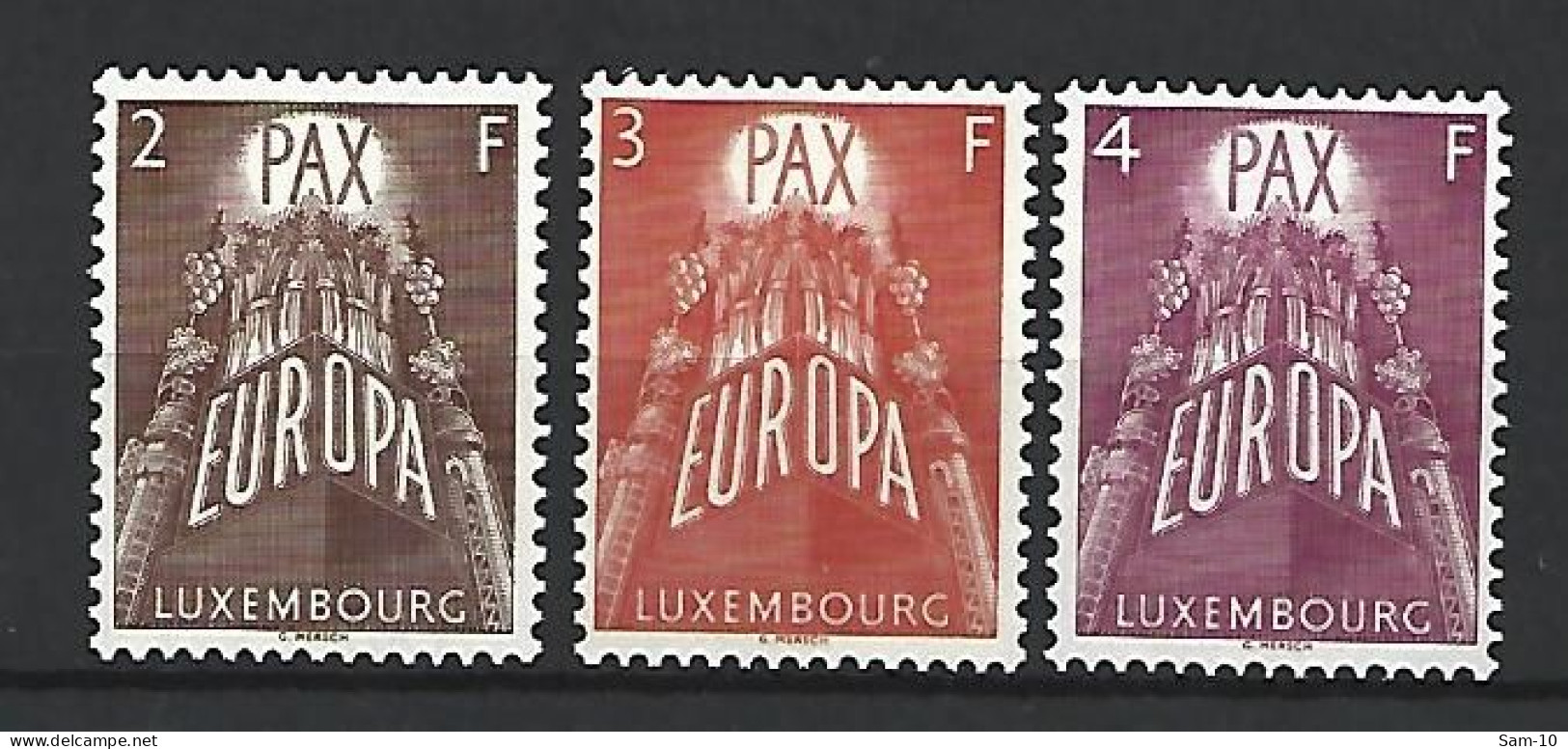 Timbre 1957 Europa  Luxembourg En Neuf ** N 531/532/533 - 1957