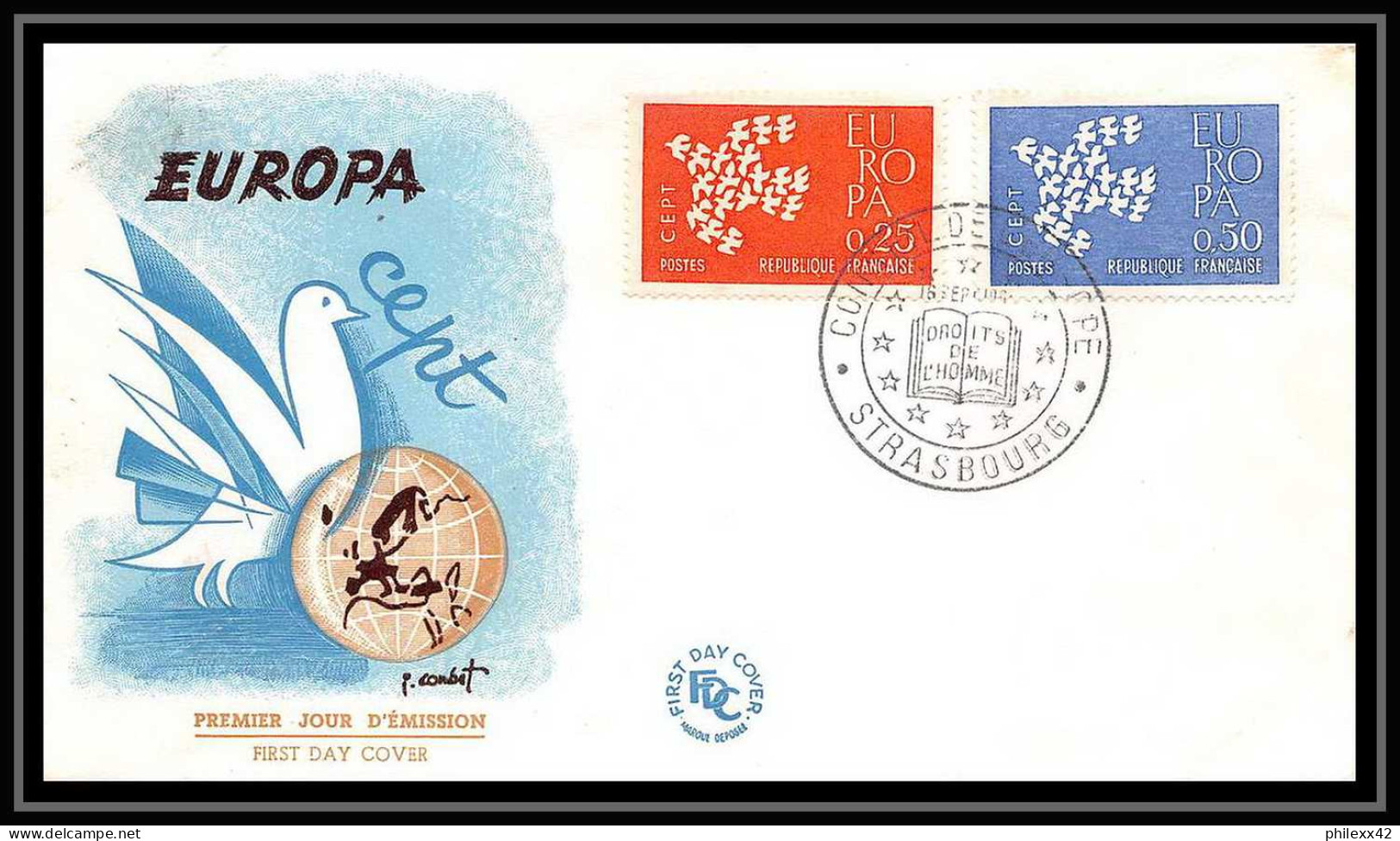 16886 - France Lettre Premier Jour (fdc Cover) N° 1309 /1310 17 Lettres Différentes Collection Rare Europa 1961 - 1961
