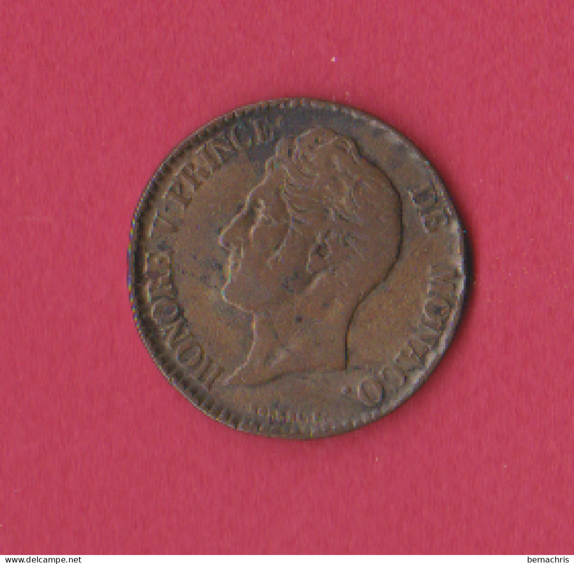 MONACO - 5 Centimes 1837 M C -  Honoré V - Charles III.