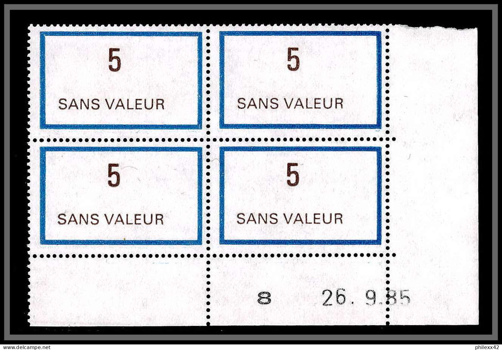 110025 Cours D'instruction Fictif F N°217 26/9/1985 Coin Daté TB Neuf ** MNH France Fictifs - 1980-1989