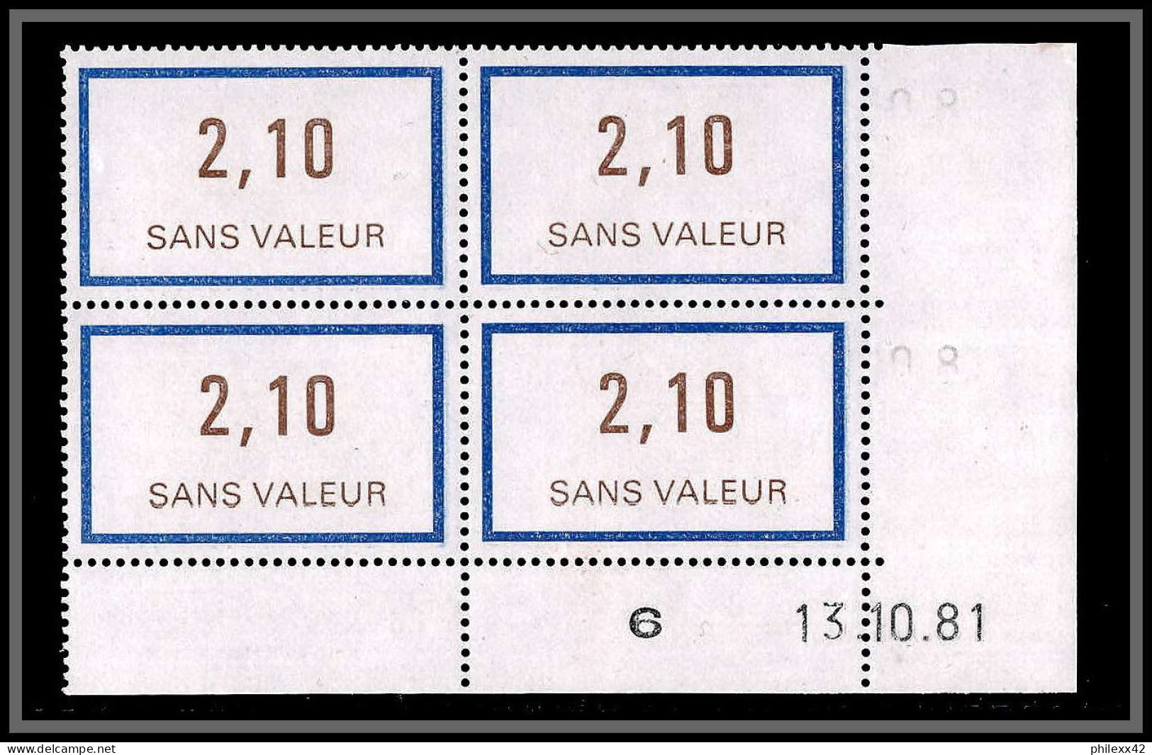 110033 Cours D'instruction Fictif F N°230 13/10/1981 Coin Daté TB Neuf ** MNH France Fictifs - 1980-1989