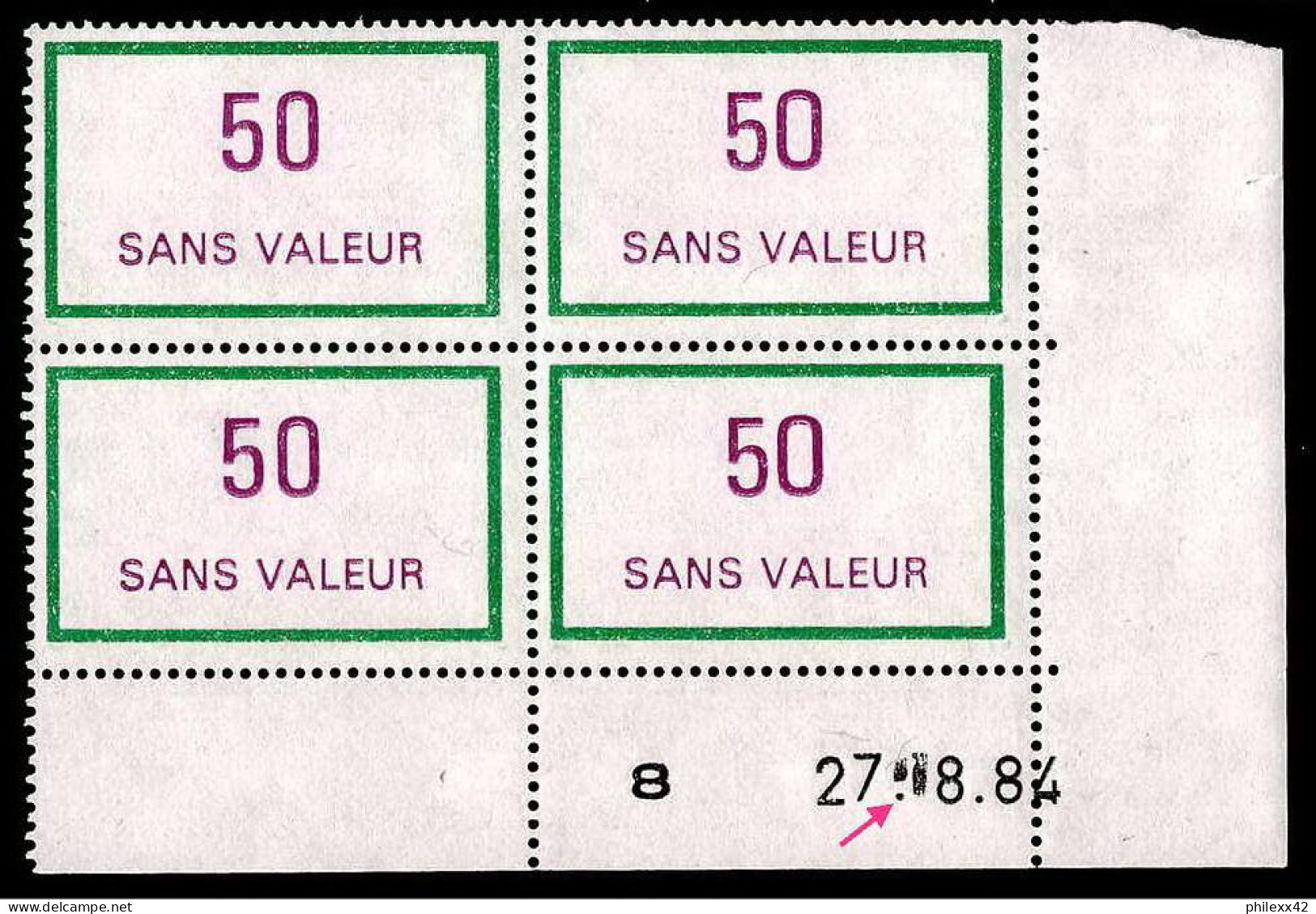 110047 Cours D'instruction Fictif F N°237 27/8/1984 Coin Daté TB Neuf ** MNH France Fictifs - 1980-1989