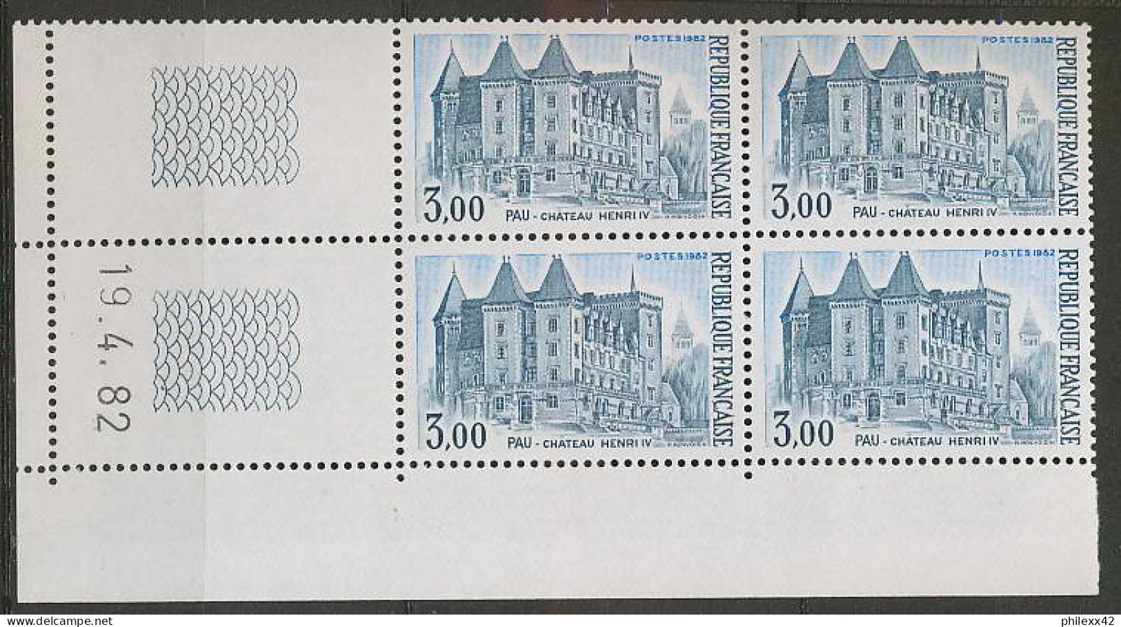 921 - France - Coin Daté - N° 2195 Pau Chateau Henri 4 - 1980-1989