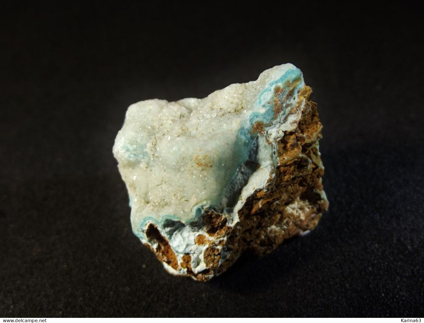 Sénégalite On Turquoise TL ( 2 X 1.5 X 2 Cm ) Kourou Diakouma Mountain, Falémé River Basin, Tambacounda Region - Senegal - Mineralien