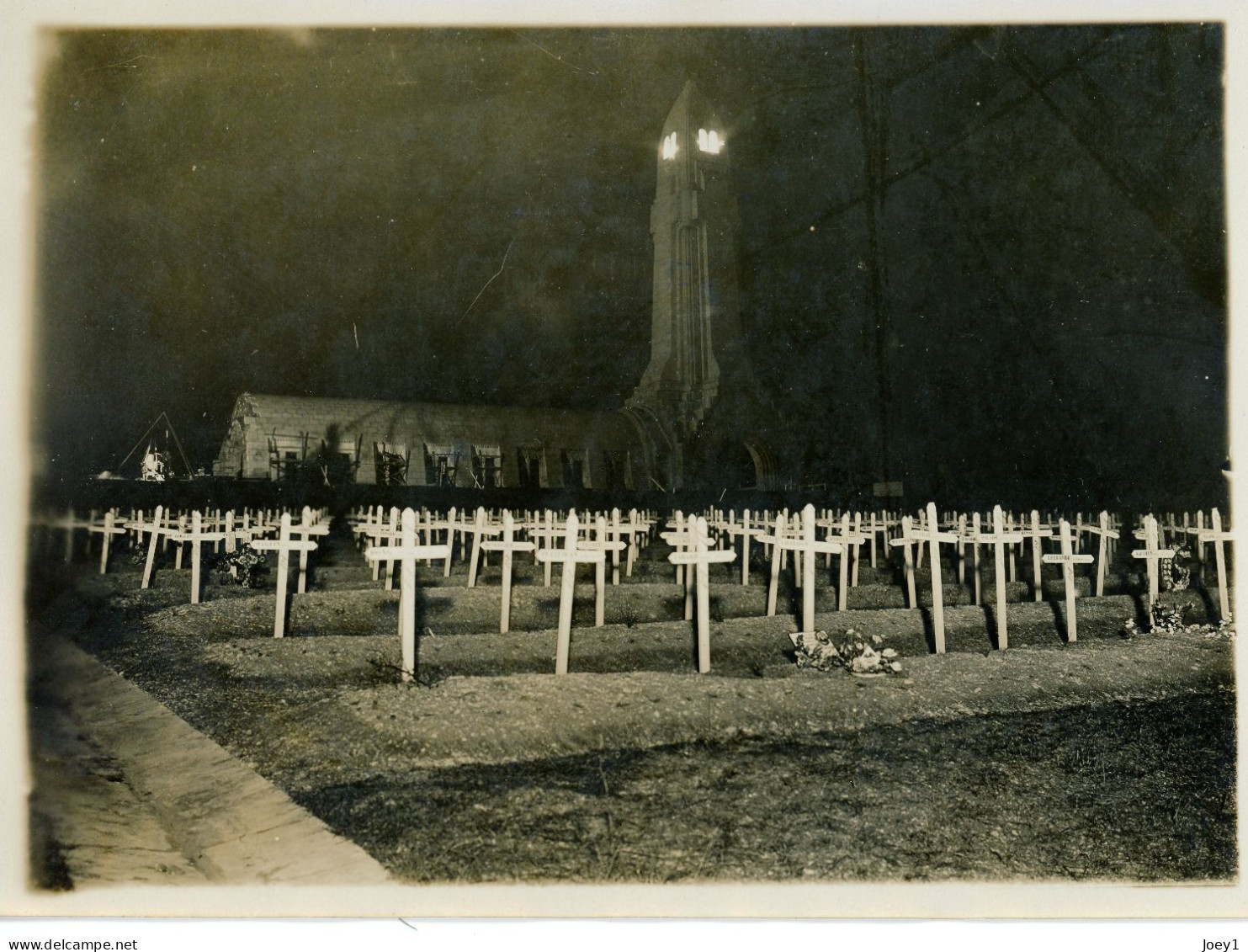 Photo Meurisse Années 1930,Inauguration Du Phare De Douaumont, Format 13/18 - Guerra, Militari