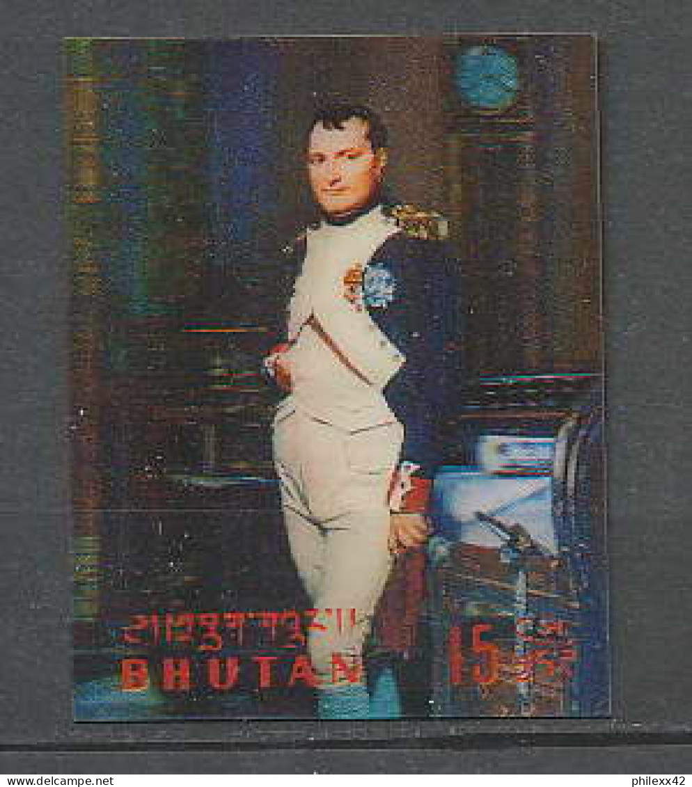 Napoléon Ier 065 - Bhoutan (Bhutan) Timbre 3D- EPAIS Stickers (autocollant)  - Napoleón