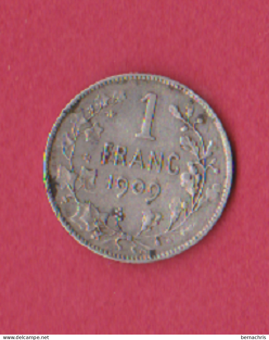 Belgique 1F Léopold II - 1909 - Argent - 20 Cent