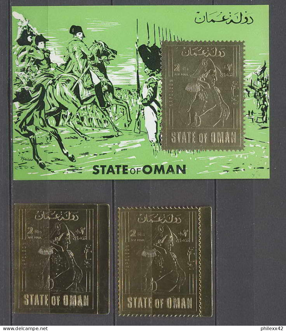 Napoléon Ier 024 Emirats OR (gold Stamps) +Bloc + Non Dentelé Imperf ** MNH Neuf ** MNH - Napoleón