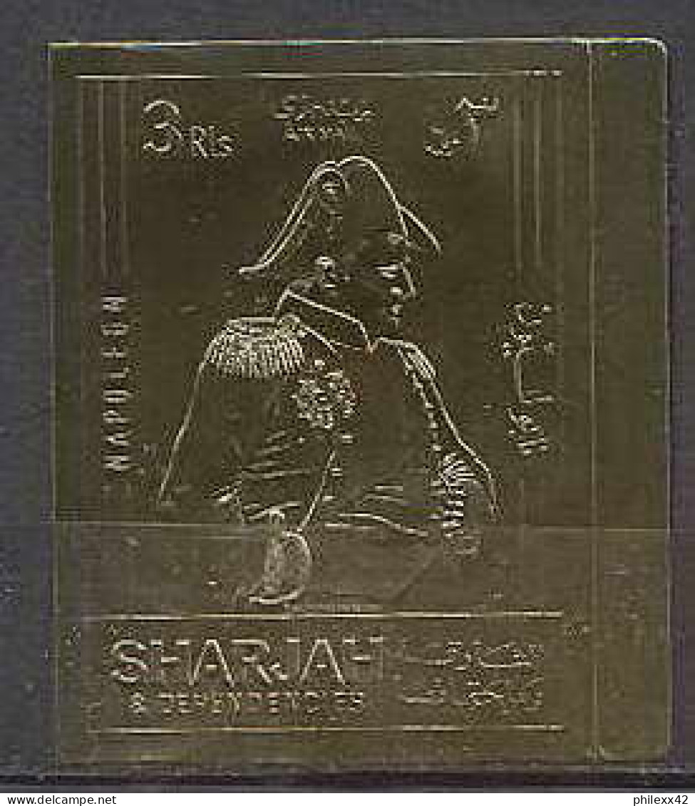 Napoléon Ier 003 - Sharjah OR (gold Stamps) Neuf ** MNH Non Dentelé Imperf ** MNH - Napoléon