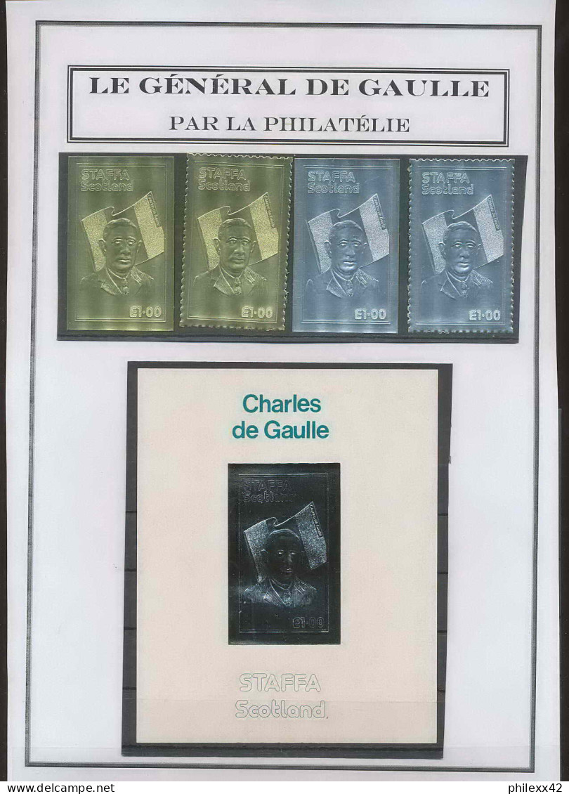 260 Charles De Gaulle - Neuf ** MNH Collection De Timbres OR (gold Stamps) Et Argent épreuve De Luxe / Deluxe Proof - Sammlungen (im Alben)