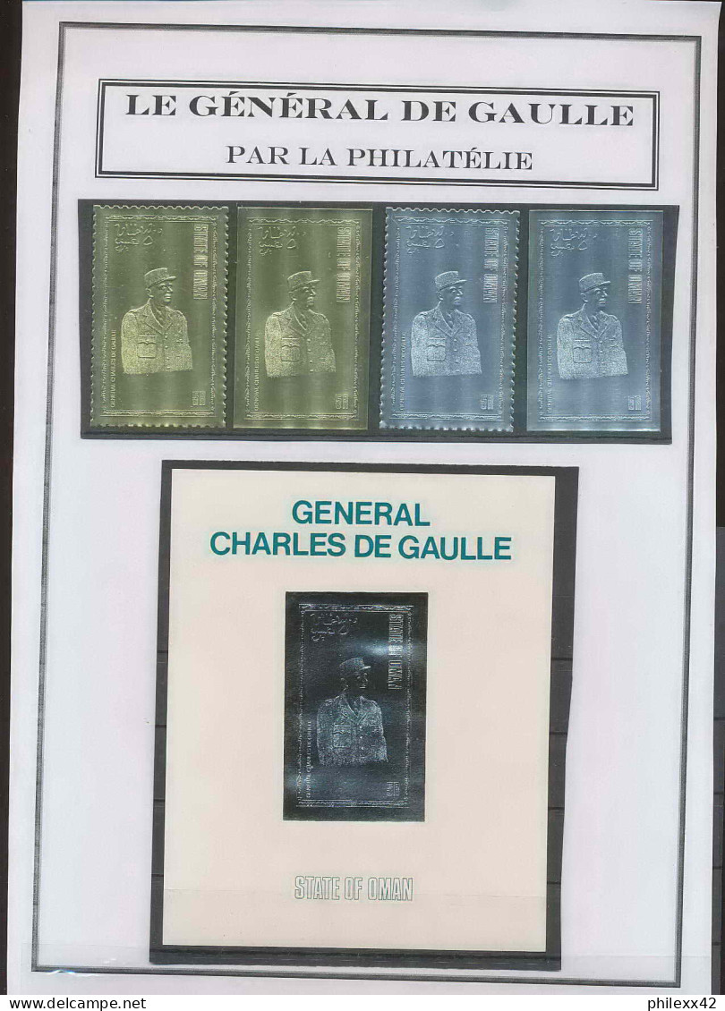 260 Charles De Gaulle - Neuf ** MNH Collection De Timbres OR (gold Stamps) Et Argent épreuve De Luxe / Deluxe Proof - Sammlungen (im Alben)