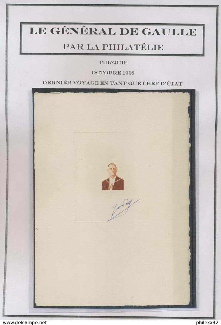 107c Charles De Gaulle Turquie (Turkey) 1180 Epreuve D'artiste Signée Artist Proof - Unused Stamps