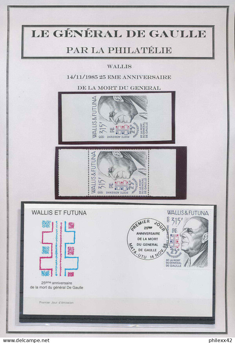 098 Charles De Gaulle - Neuf ** MNH Wallis Et Futuna 190 Non Dentelé Imperf Fdc - Geschnittene, Druckproben Und Abarten