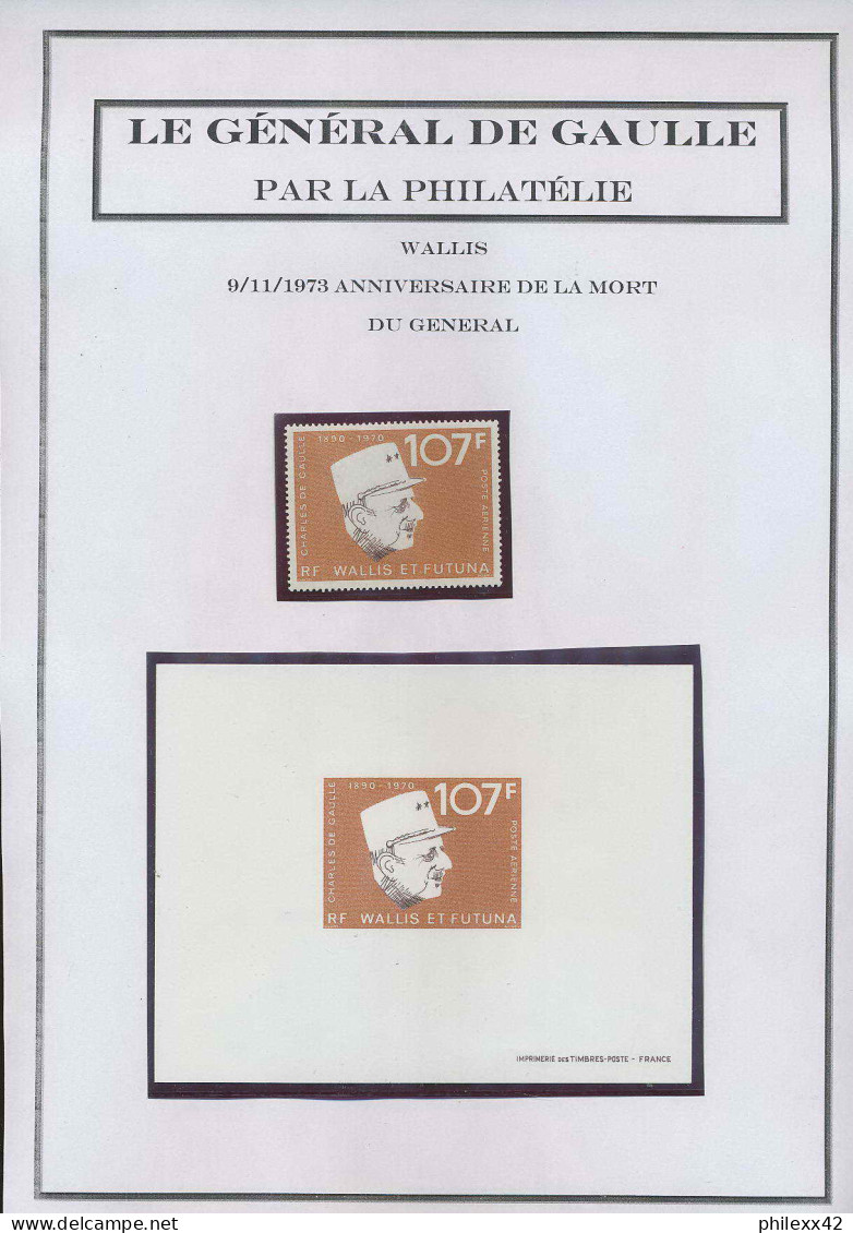 099 Charles De Gaulle - Neuf ** MNH Wallis Et Futuna N°48 Epreuve Carte Carte Maximum (card) .. - Neufs