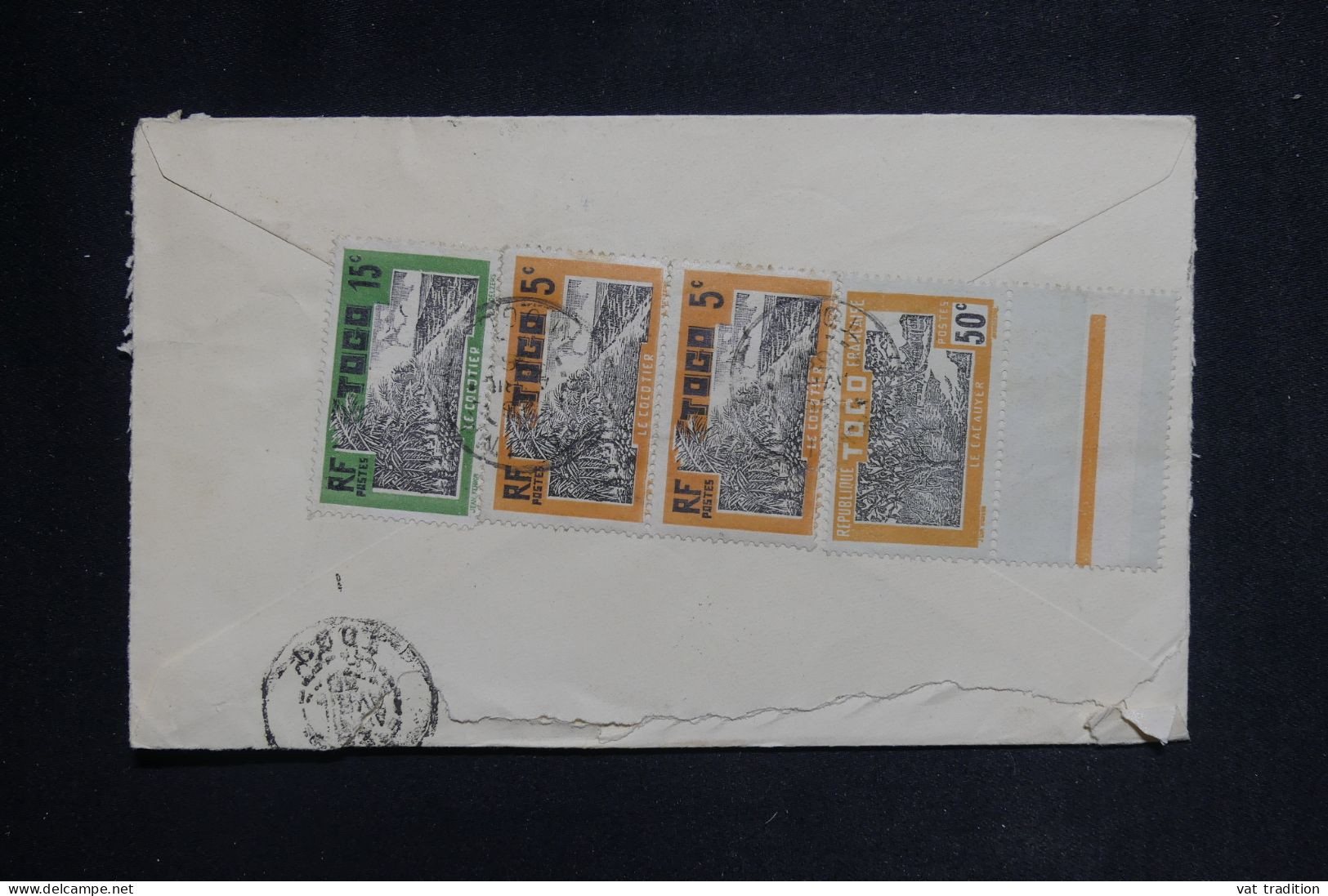 TOGO - Enveloppe Pour Paris En 1938, Affranchissement Au Verso - L 150075 - Brieven En Documenten