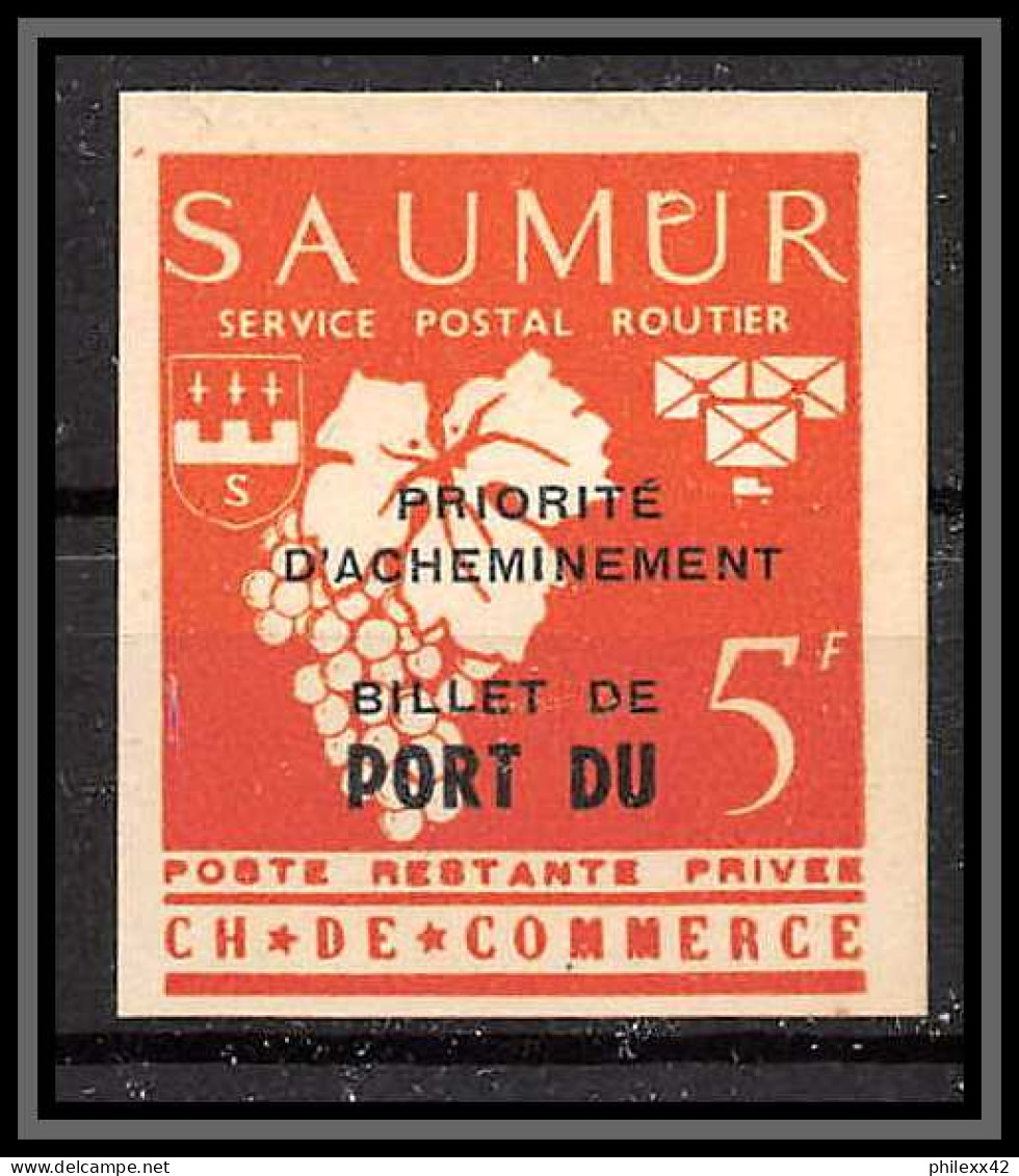 85539/ Grève De Saumur 1953 Essai Non Dentelé Imperf Surcharge - Sonstige & Ohne Zuordnung