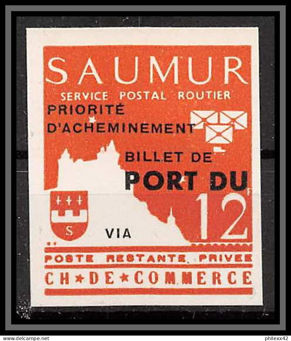 85541/ Grève De Saumur 1953 Essai Non Dentelé Imperf Surcharge - Other & Unclassified