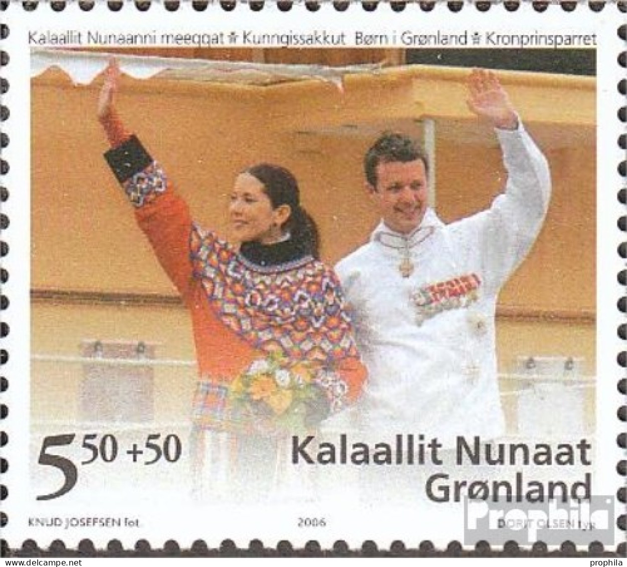 Dänemark - Grönland 461 (kompl.Ausg.) Postfrisch 2006 Kronprinzenpaar - Unused Stamps