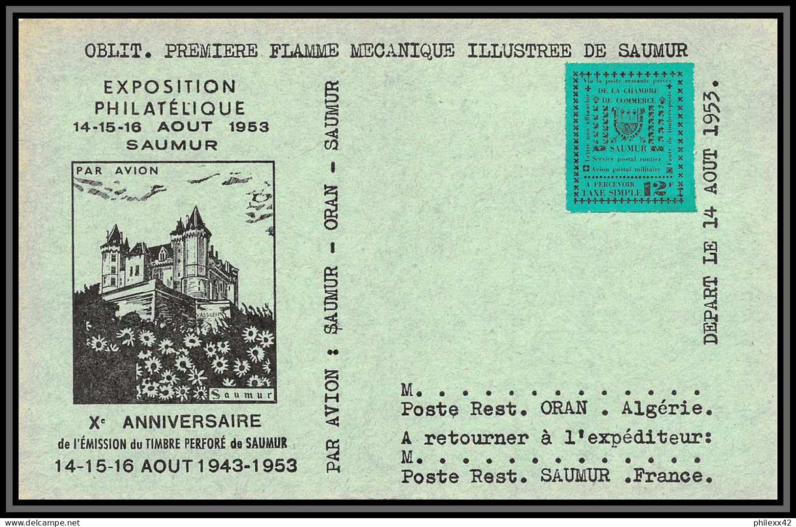 85562/ Maury N°4/6 Grève De Saumur 1953 Vert Foncé Sur 3 Cartes - Andere & Zonder Classificatie