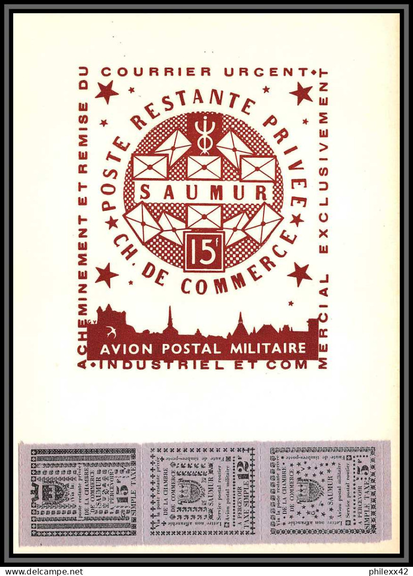 85598/ Maury N°4/6 Grève De Saumur 1953 Violet Sur Carte Anniversaire Chambre De Commerce - Andere & Zonder Classificatie