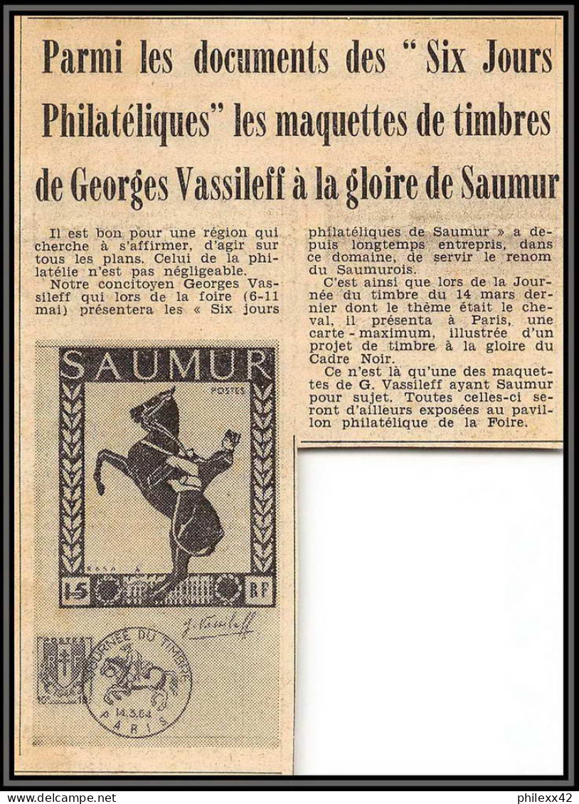 85586/ Maury N°4/6 Grève De Saumur 1953 Violet Bande Carte Anniversaire Chateau Castle RR - Other & Unclassified