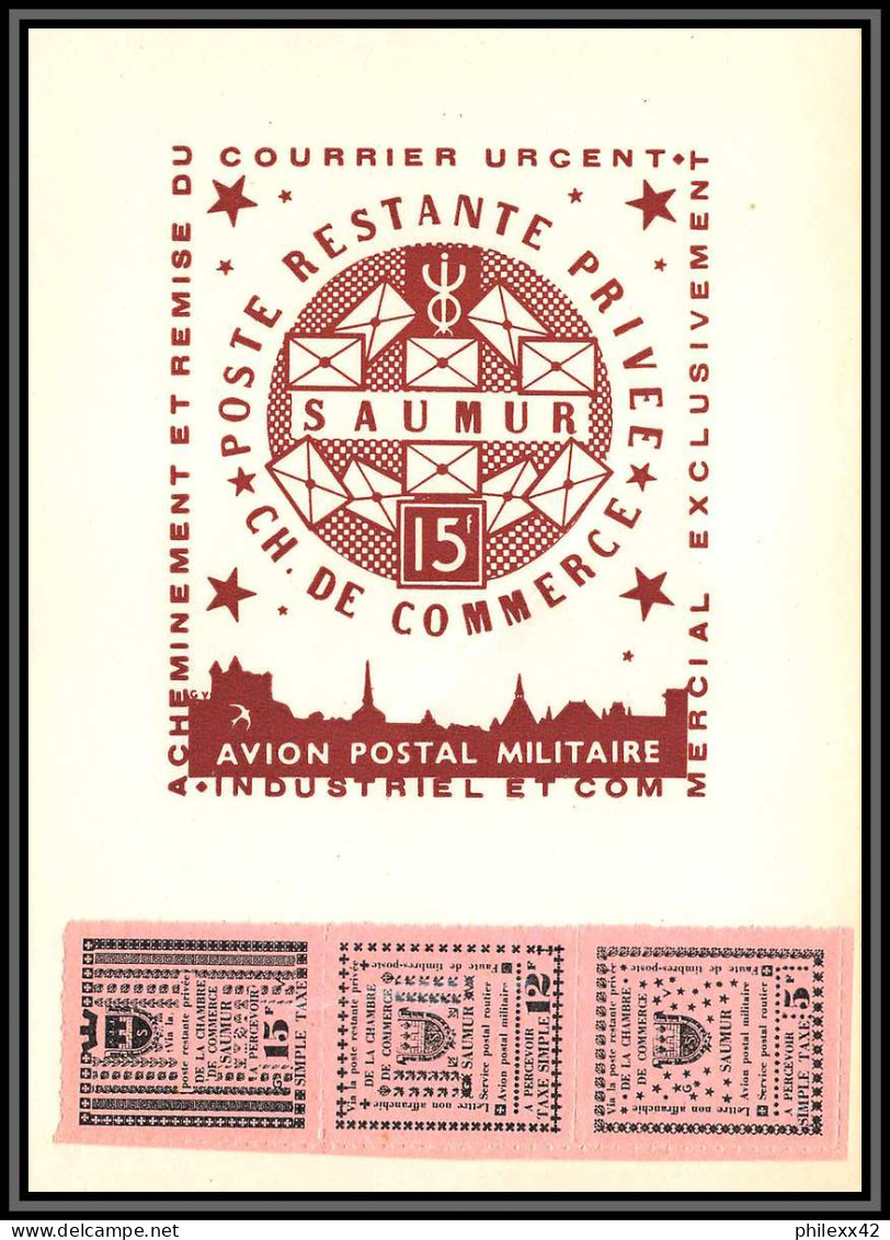 85599/ Maury N°4/6 Grève De Saumur 1953 Rose Sur Carte Anniversaire Chambre De Commerce - Andere & Zonder Classificatie