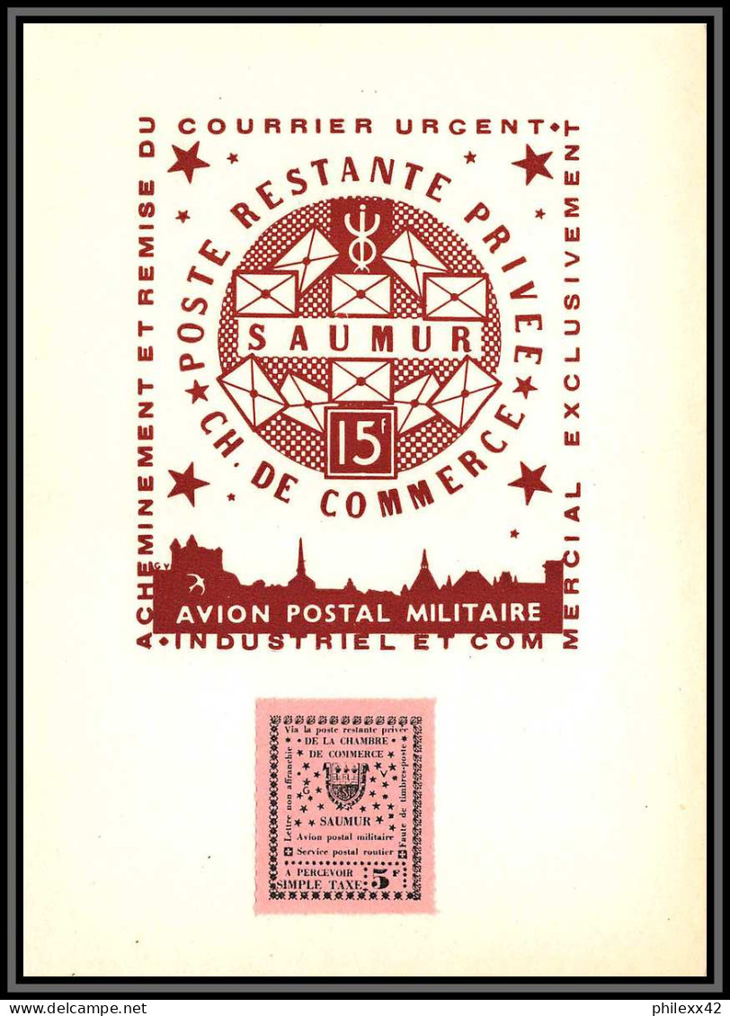 85600/ Maury N°4/6 Grève De Saumur 1953 Rose Sur 3 Cartes Anniversaire Chambre De Commerce - Altri & Non Classificati