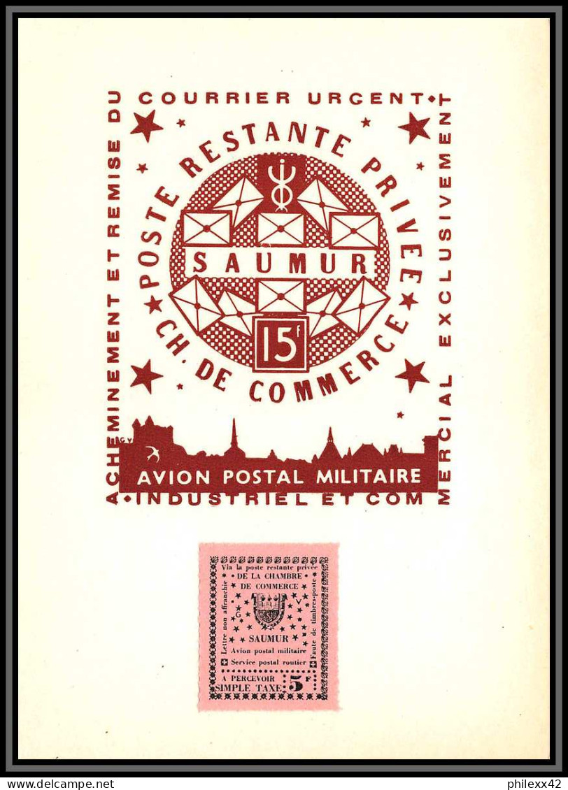 85600/ Maury N°4/6 Grève De Saumur 1953 Rose Sur 3 Cartes Anniversaire Chambre De Commerce - Sonstige & Ohne Zuordnung