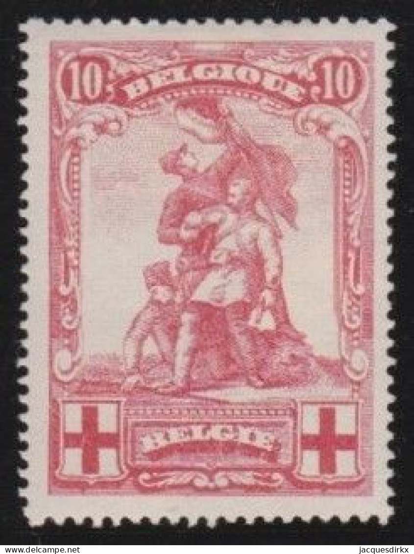 Belgie  .   OBP   .    127   .  *   .  Ongebruikt Met Gom    .   /   .   Neuf Avec Gomme - 1914-1915 Rotes Kreuz