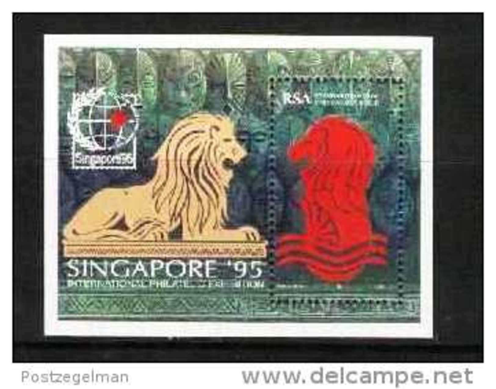 REPUBLIC OF SOUTH AFRICA, 1995, MNH Stamp(s) Singapore,   Block Nr. 37, Scan Nr. F3732 - Ungebraucht