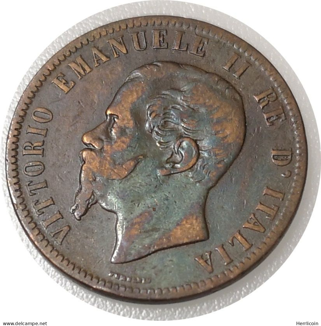 Monnaie Italie - 1863 - 10 Centesimi Victor-Emmanuel II - 1861-1878 : Victor Emmanuel II