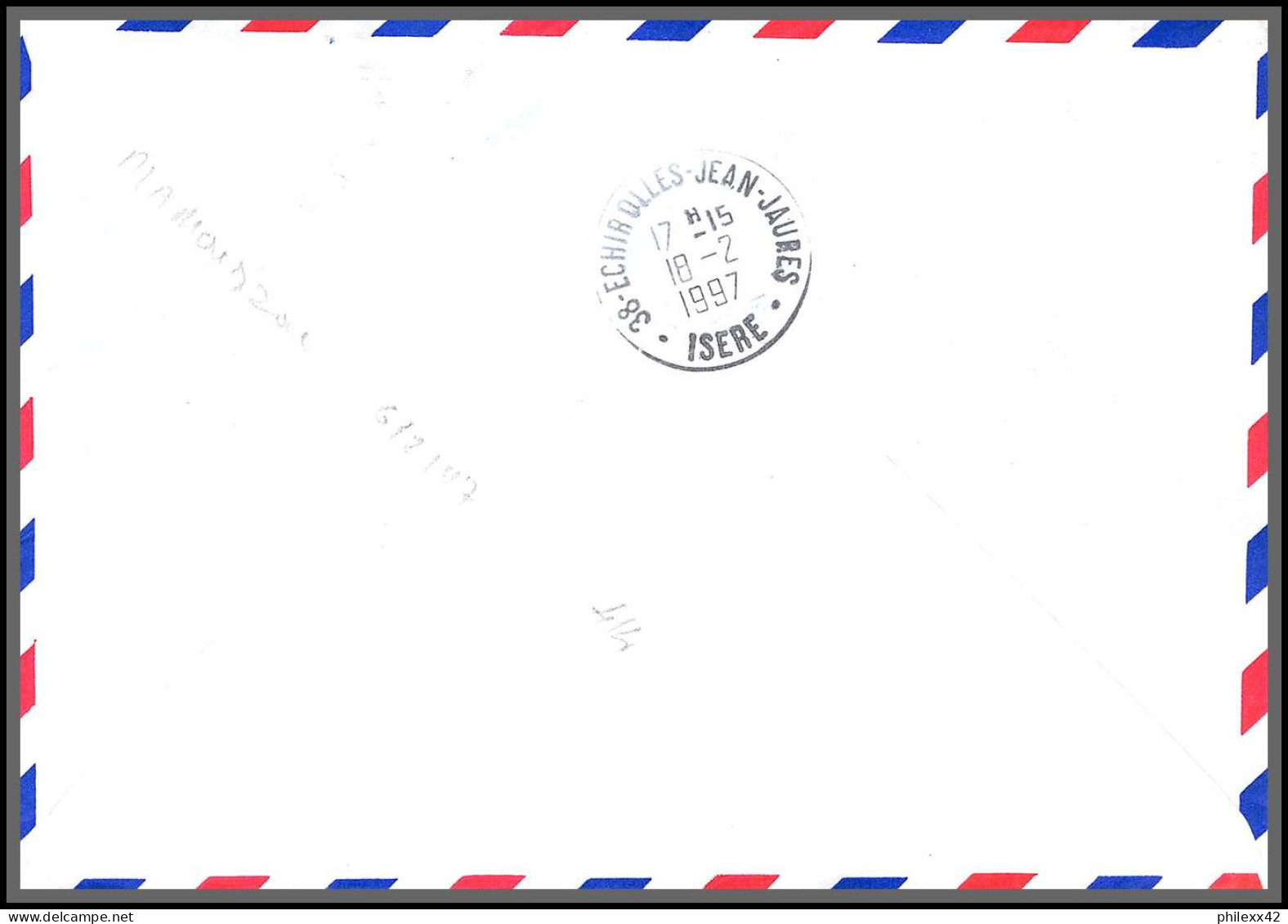 74093 Mixte Atm Marianne Bicentenaire 12/2/1997 Mamoudzou Mayotte Echirolles Isère Lettre Cover Colonies  - Storia Postale