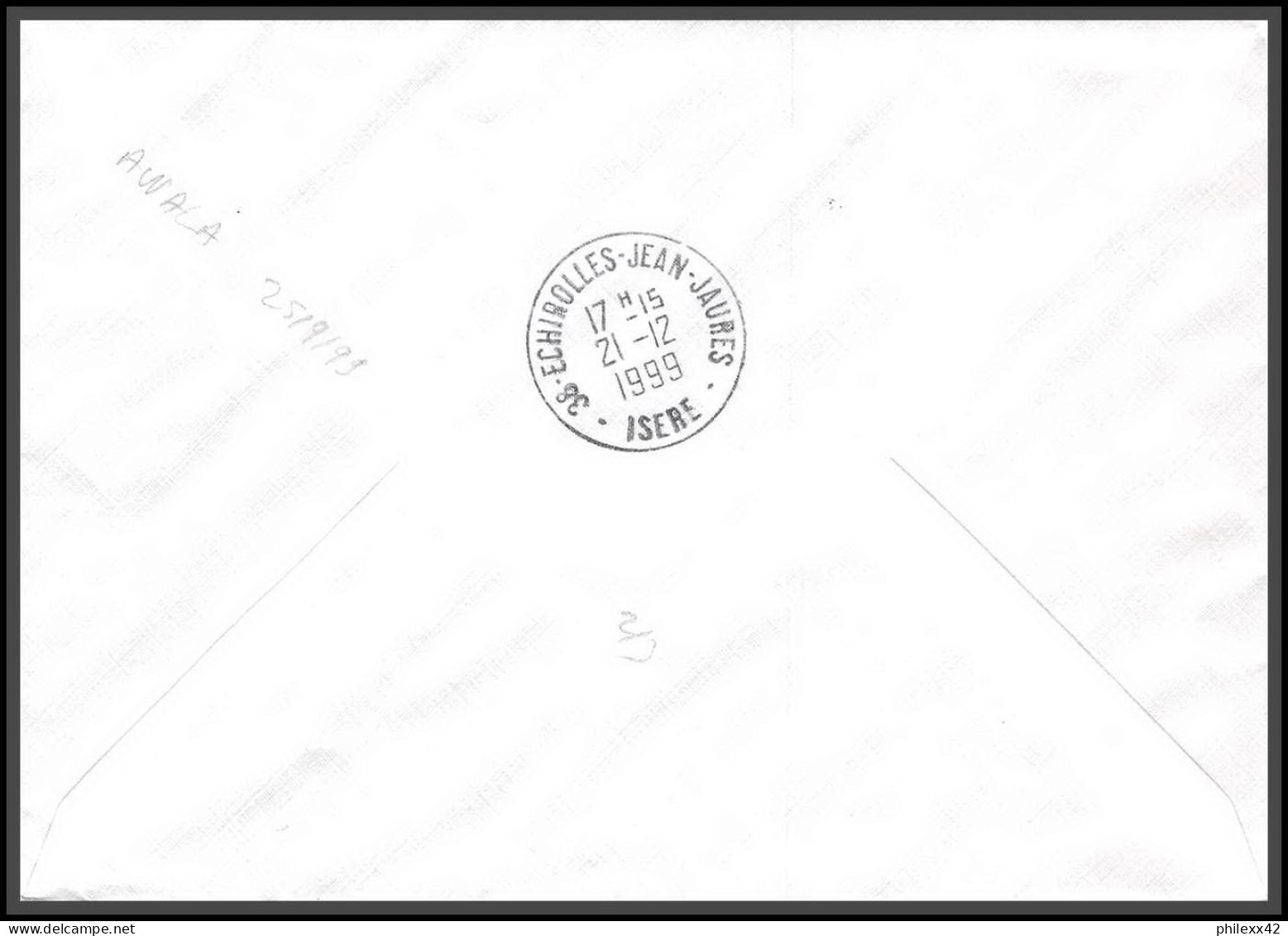 74414 Mixte Luquet Mayotte St Pierre 9/12/1999 Awala-Yalimapo Guyane Echirolles Lettre Cover Colonies - 1997-2004 Maríanne Du 14 Juillet