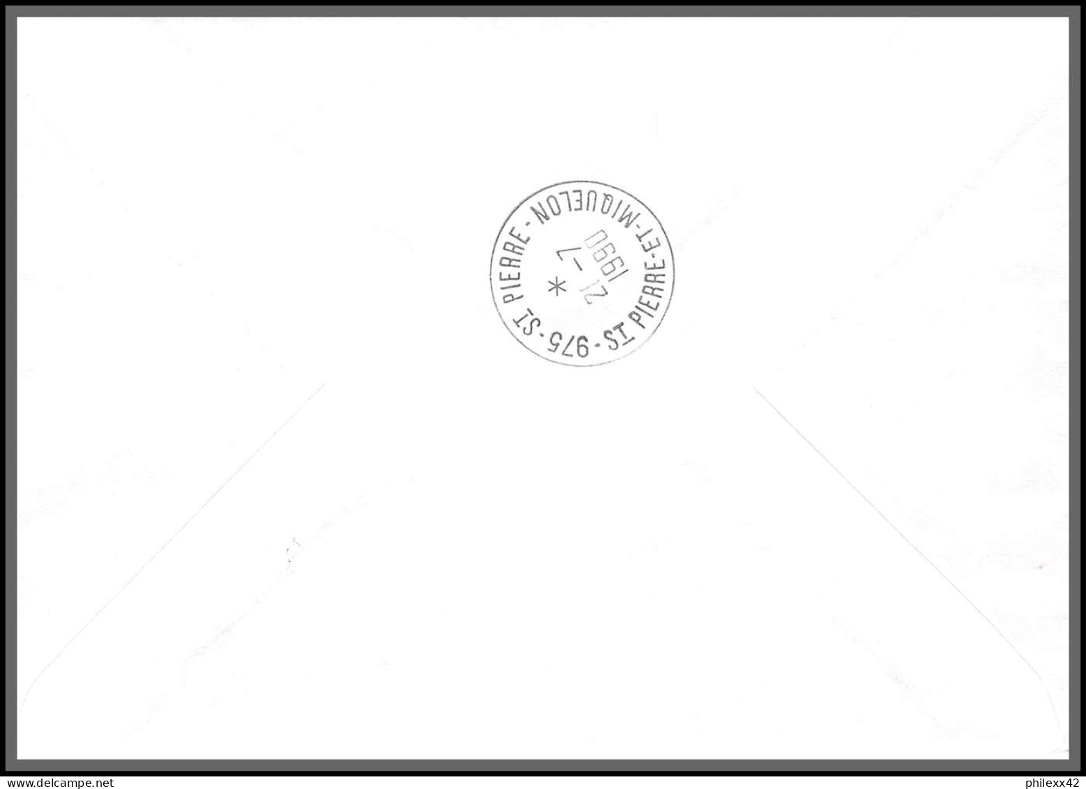 74851 Locale 23/6/1990 N°2653 Brel Briat Saint Pierre Et Miquelon Mixte Echirolles Isère Lettre Cover - Briefe U. Dokumente