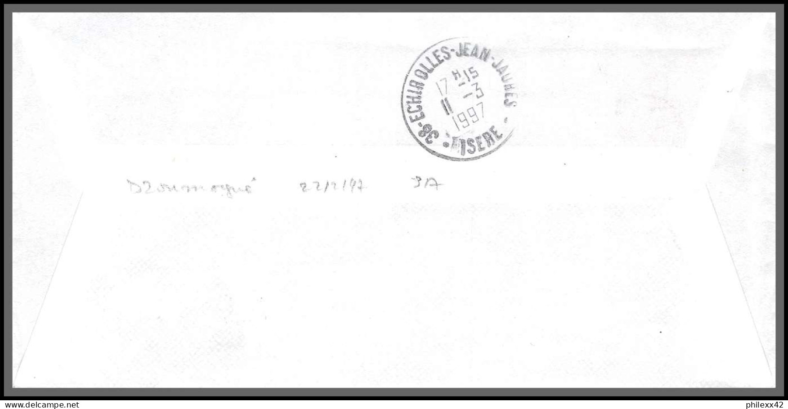 74030 Mixte Marianne Bicentenaire Atm 1/3/1997 Dzoumogne Mayotte Echirolles Isère Lettre Cover Colonies  - Lettres & Documents