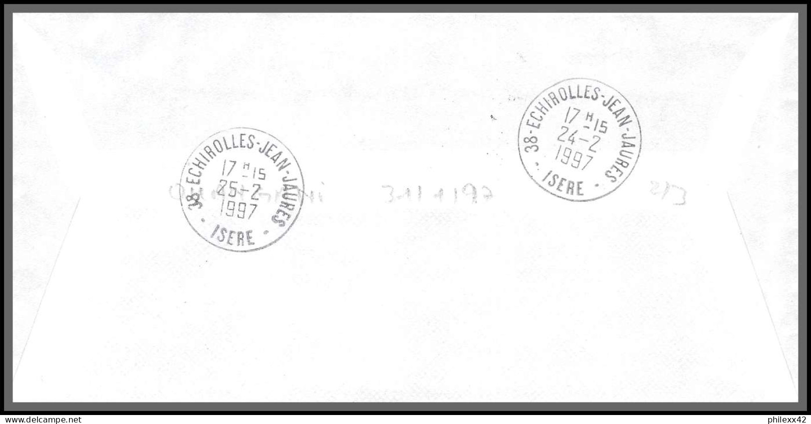 74044 Mixte Marianne Bicentenaire 18/2/1997 Dzoumogne Mayotte Echirolles Isère Lettre Colonies  - Brieven En Documenten