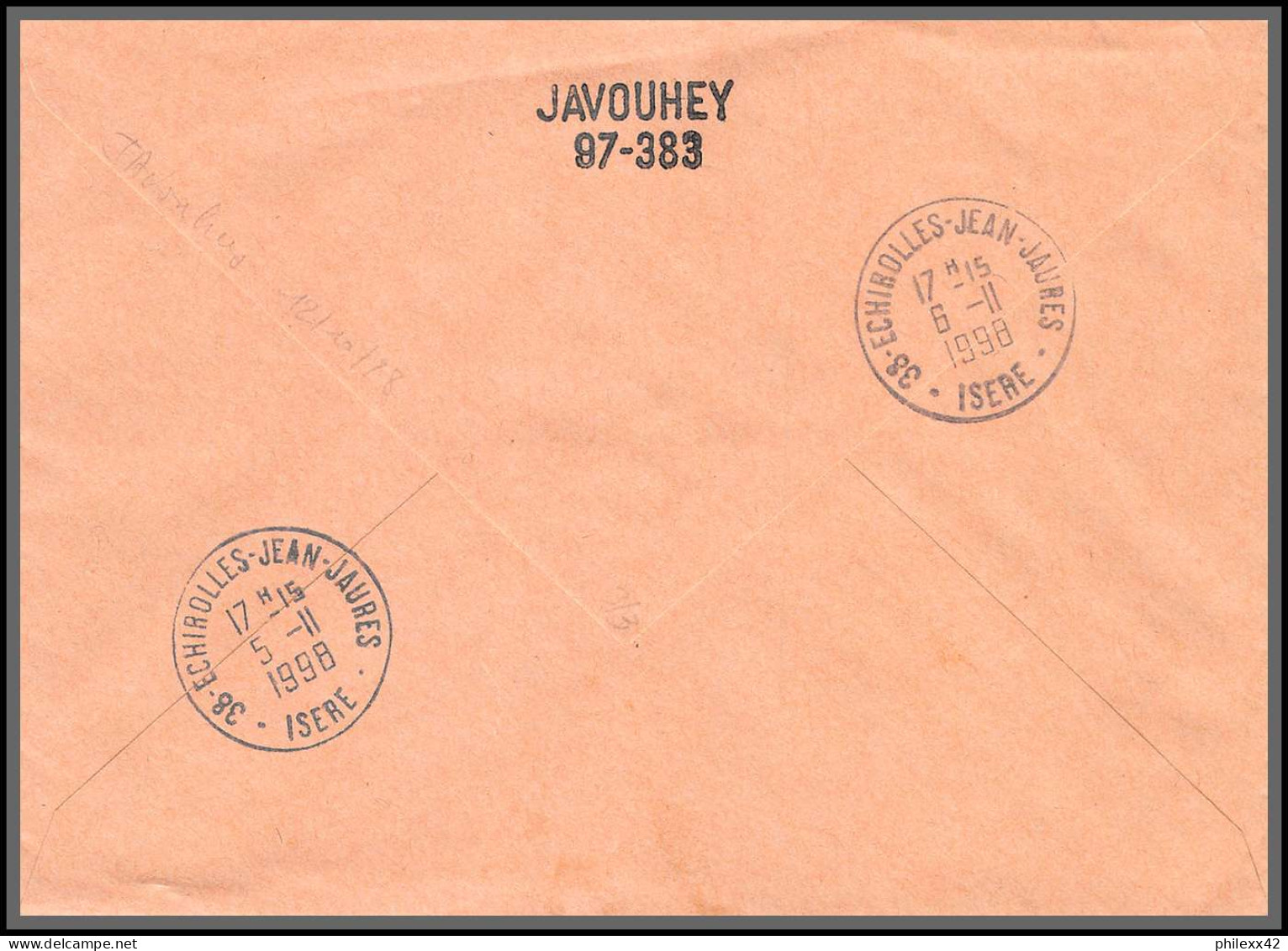 74505 Mixte Briat Luquet Mayotte St Pierre 29/10/1998 Javouhey Griffe Guyane Echirolles Isère Lettre Cover Colonies - 1997-2004 Marianne Of July 14th