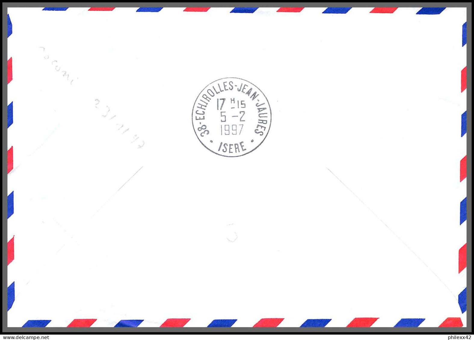 74092 Mixte Atm Marianne Bicentenaire 29/1/1997 Coconi Mayotte Echirolles Isère Lettre Cover Colonies  - Briefe U. Dokumente