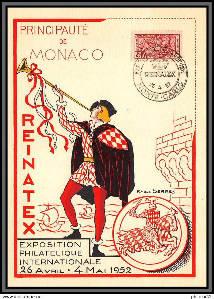 74926 (2) REINATEX 1952 Joli Lot Collection Vignette Porte Timbre Stamp Holder Lettre Cover Monaco France Italia - Cartas & Documentos