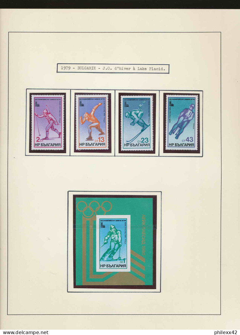 collection jeux olympiques (olympic games) part 05 - 1980 moscou/ lake placid  proof imperf**