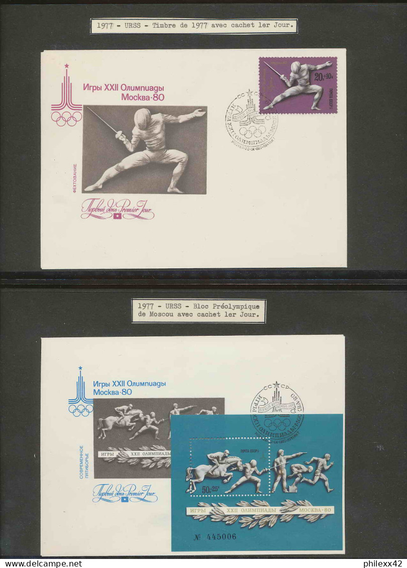 collection jeux olympiques (olympic games) part 05 - 1980 moscou/ lake placid  proof imperf**