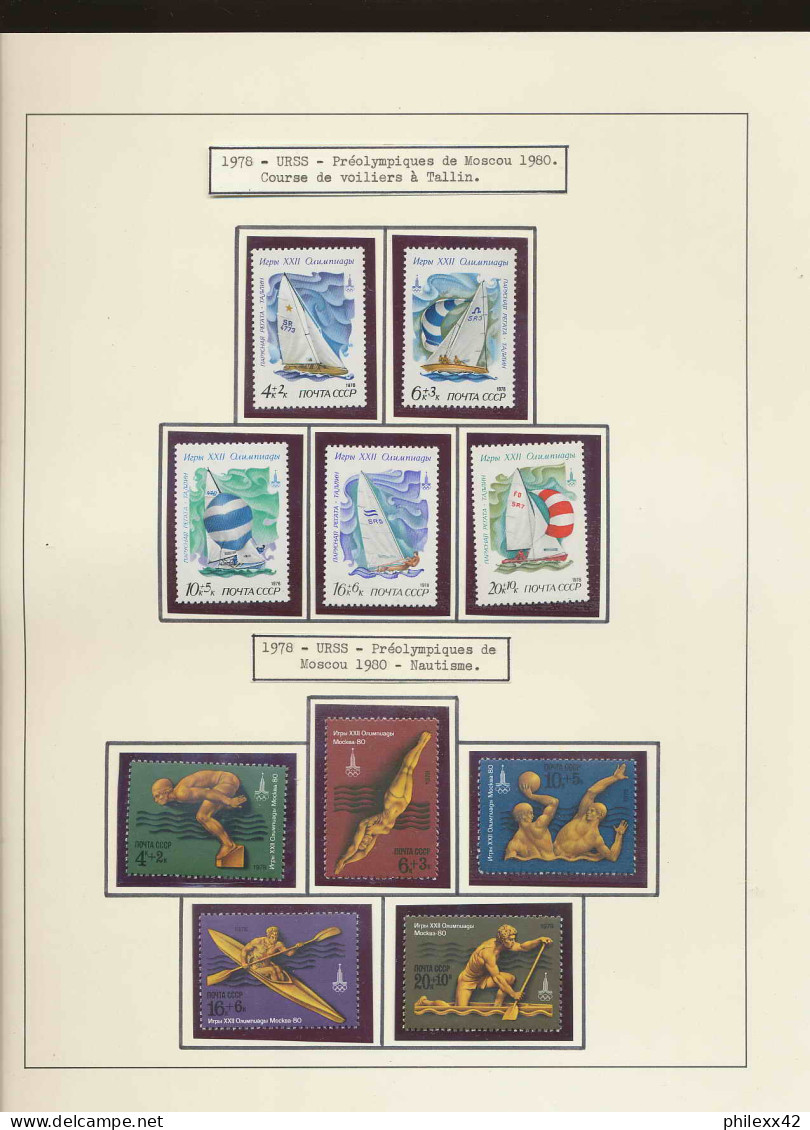 collection jeux olympiques (olympic games) part 05 - 1980 moscou/ lake placid  proof imperf**