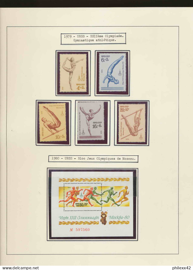 collection jeux olympiques (olympic games) part 05 - 1980 moscou/ lake placid  proof imperf**