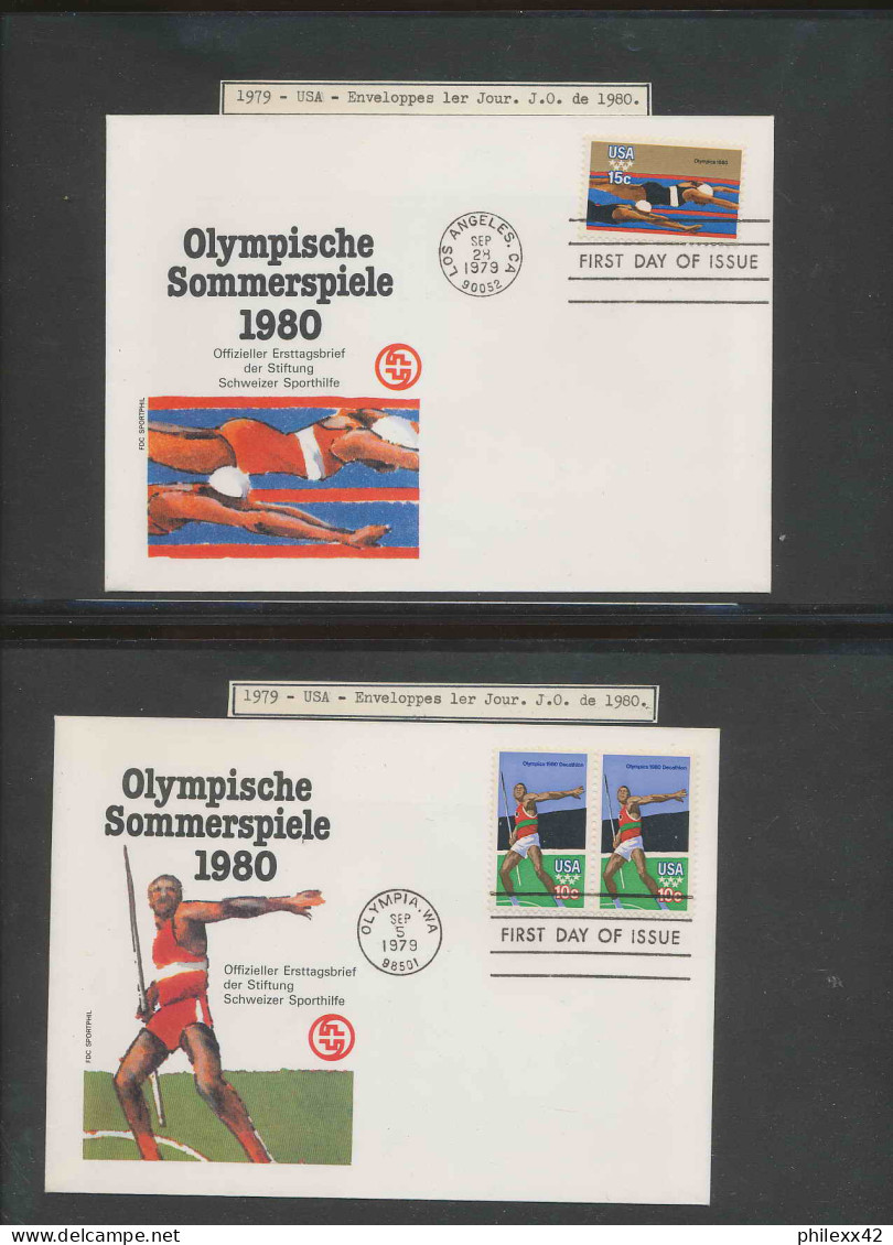 collection jeux olympiques (olympic games) part 05 - 1980 moscou/ lake placid  proof imperf**