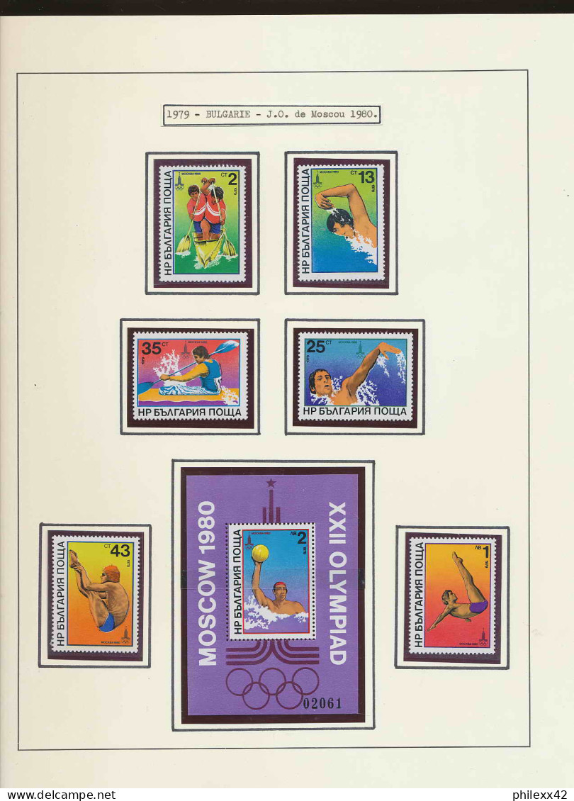 collection jeux olympiques (olympic games) part 05 - 1980 moscou/ lake placid  proof imperf**