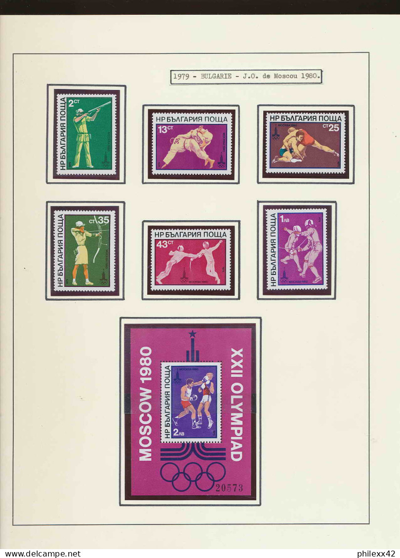 collection jeux olympiques (olympic games) part 05 - 1980 moscou/ lake placid  proof imperf**