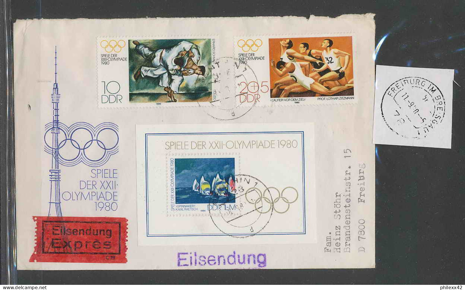 collection jeux olympiques (olympic games) part 05 - 1980 moscou/ lake placid  proof imperf**