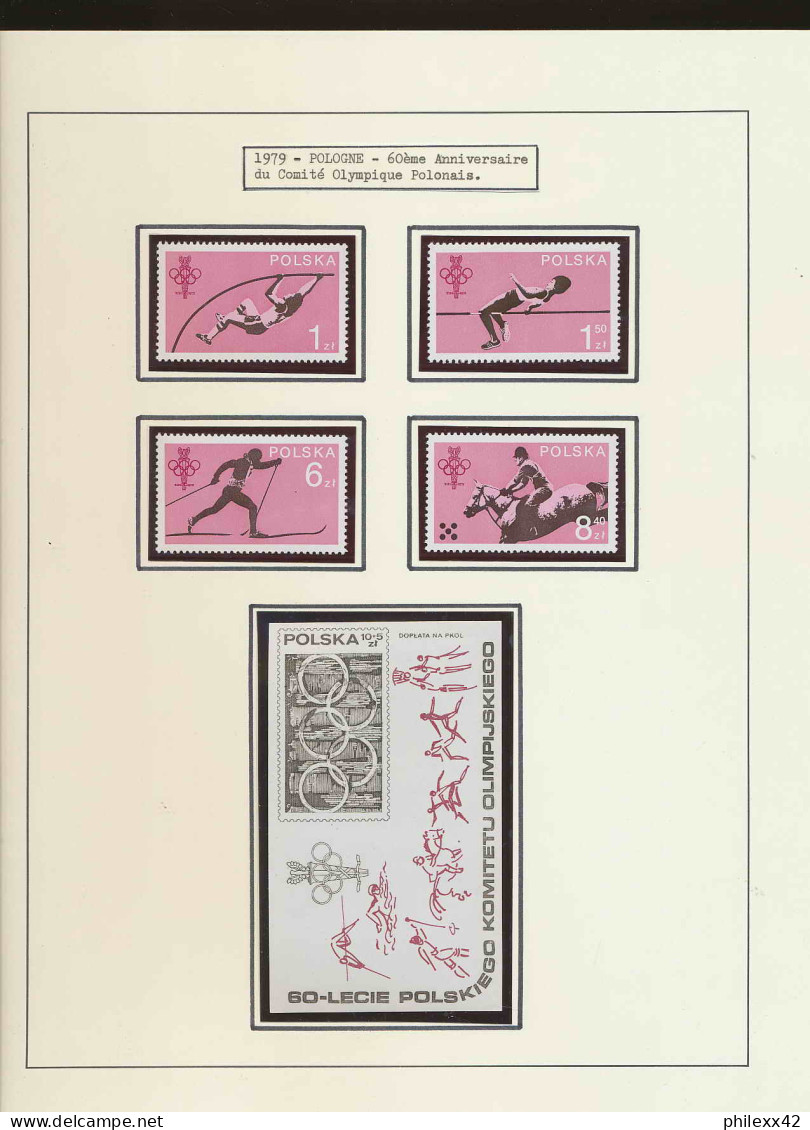 collection jeux olympiques (olympic games) part 05 - 1980 moscou/ lake placid  proof imperf**