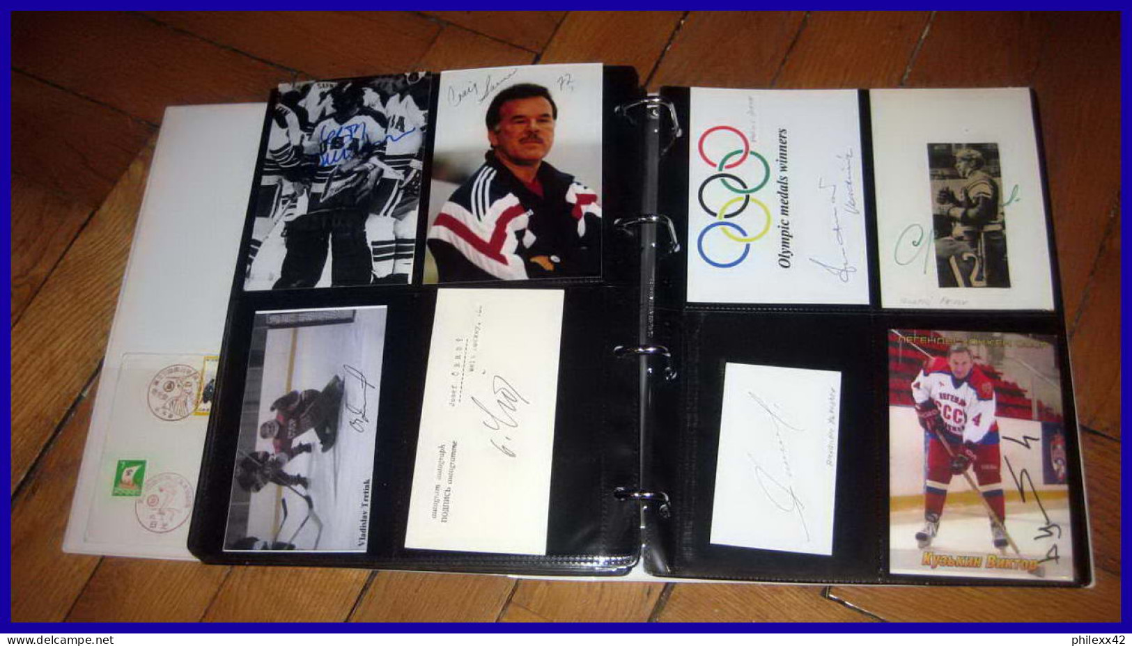 Collection Jeux Olympiques (olympic Games) Grenoble 1968 1 Classeur Lettre (cover Briefe) Signé (signed Autograph) - Autographes